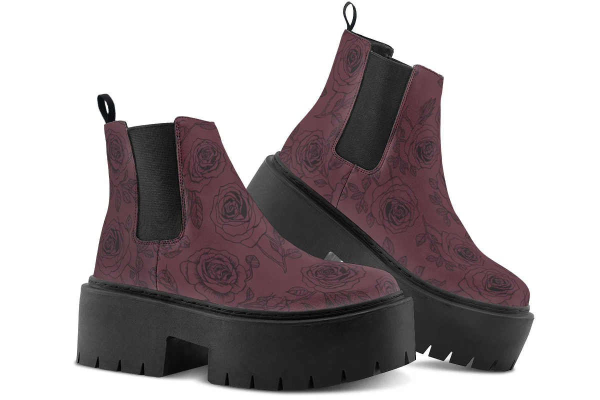 Rosa Aeterna Platform Chelsea Boots - Image 4