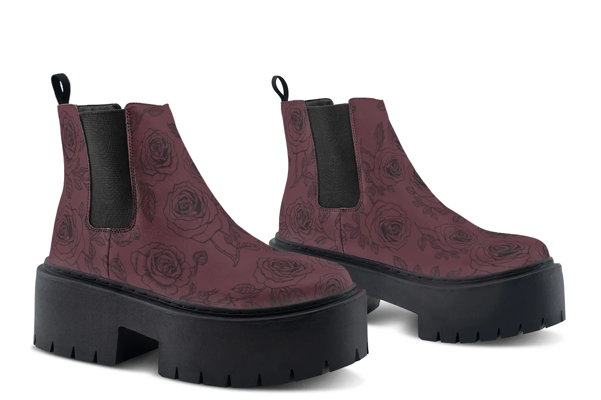 Rosa Aeterna Platform Chelsea Boots - Image 5