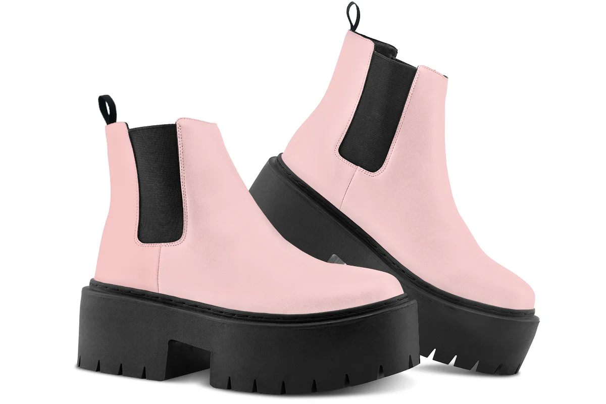 Rose Quartz Platform Chelsea Boots - Image 4