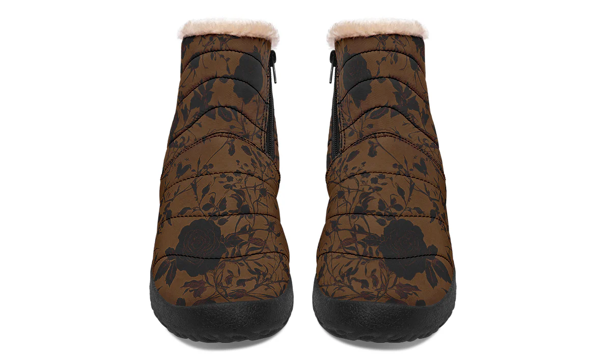Sepia Rose Romance Comfy Winter Boots - Image 4