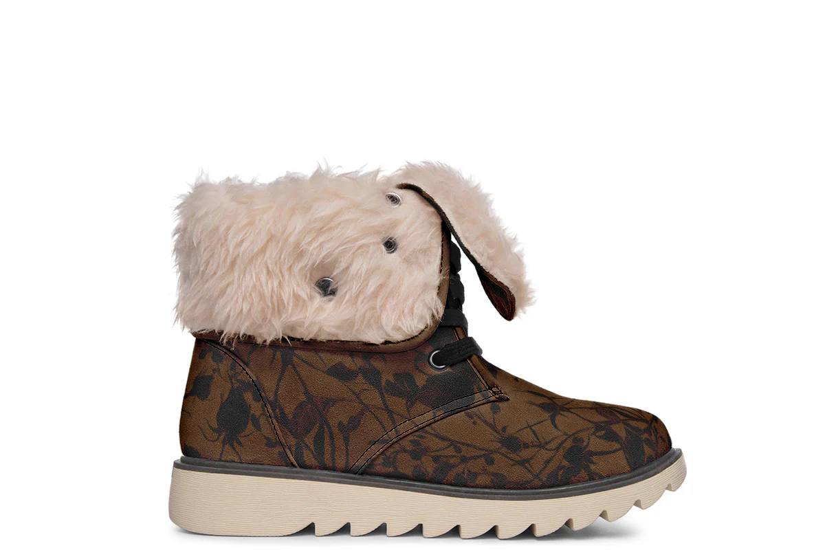 Sepia Rose Romance Fold Over Winter Boots - Image 10