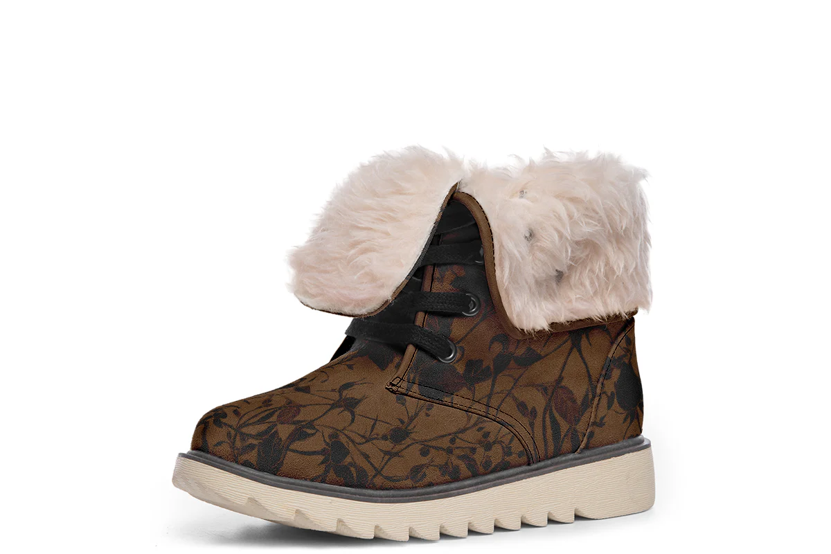 Sepia Rose Romance Fold Over Winter Boots - Image 11