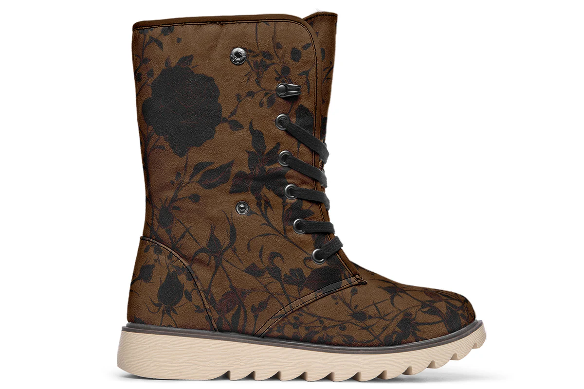 Sepia Rose Romance Fold Over Winter Boots - Image 2