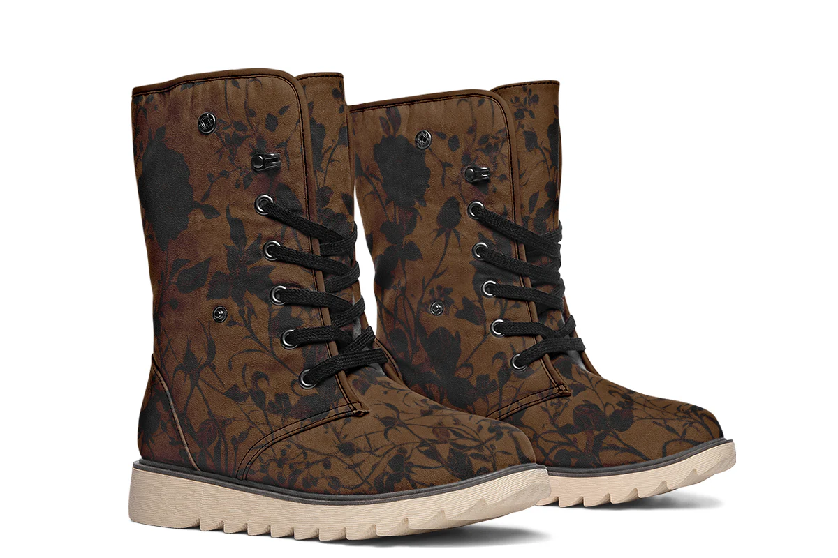 Sepia Rose Romance Fold Over Winter Boots - Image 8