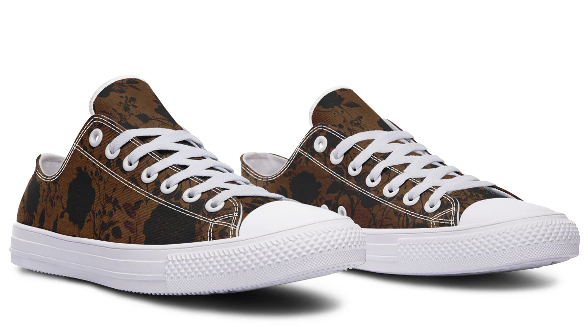 Sepia Rose Romance Low Tops - Image 13