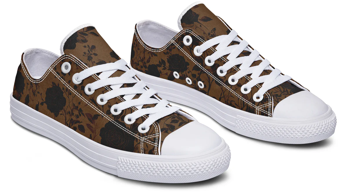 Sepia Rose Romance Low Tops - Image 14