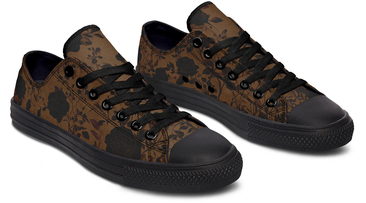 Sepia Rose Romance Low Tops - Image 5