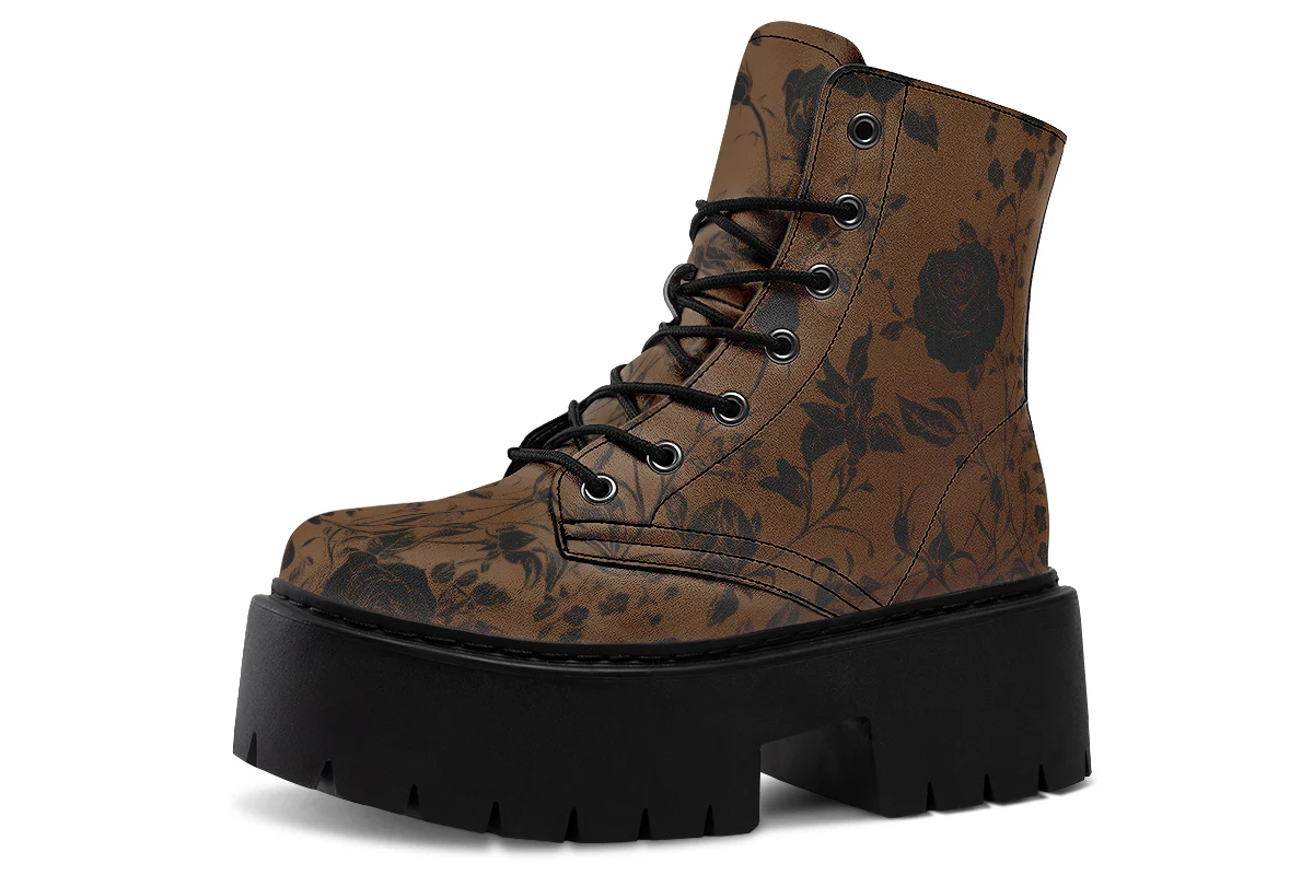 Sepia Rose Romance Platform Boots - Image 2