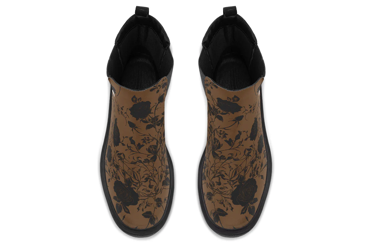 Sepia Rose Romance Platform Chelsea Boots - Image 8