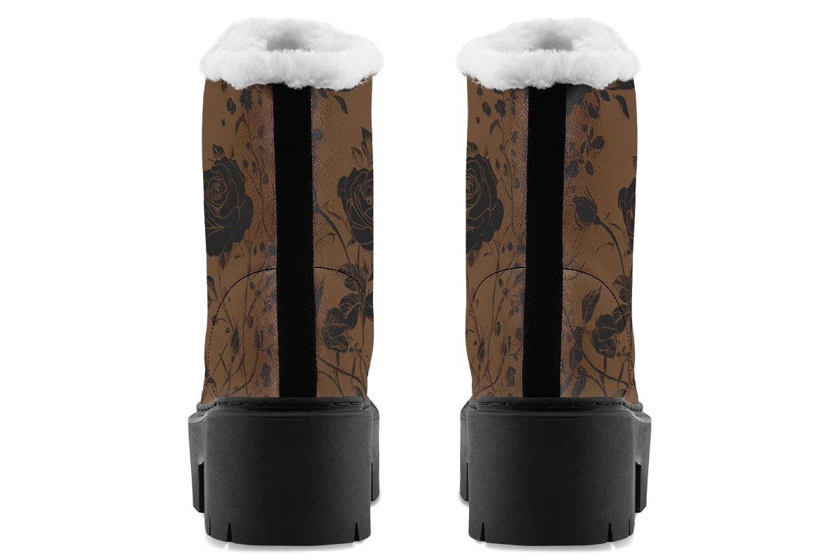 Sepia Rose Romance Platform Winter Boots - Image 6