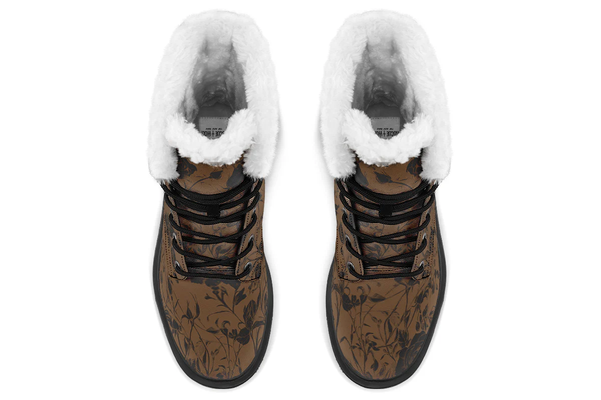 Sepia Rose Romance Platform Winter Boots - Image 8
