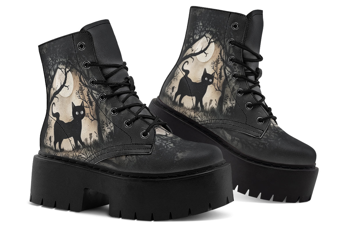 Shadows And Whiskers Platform Boots - Image 5