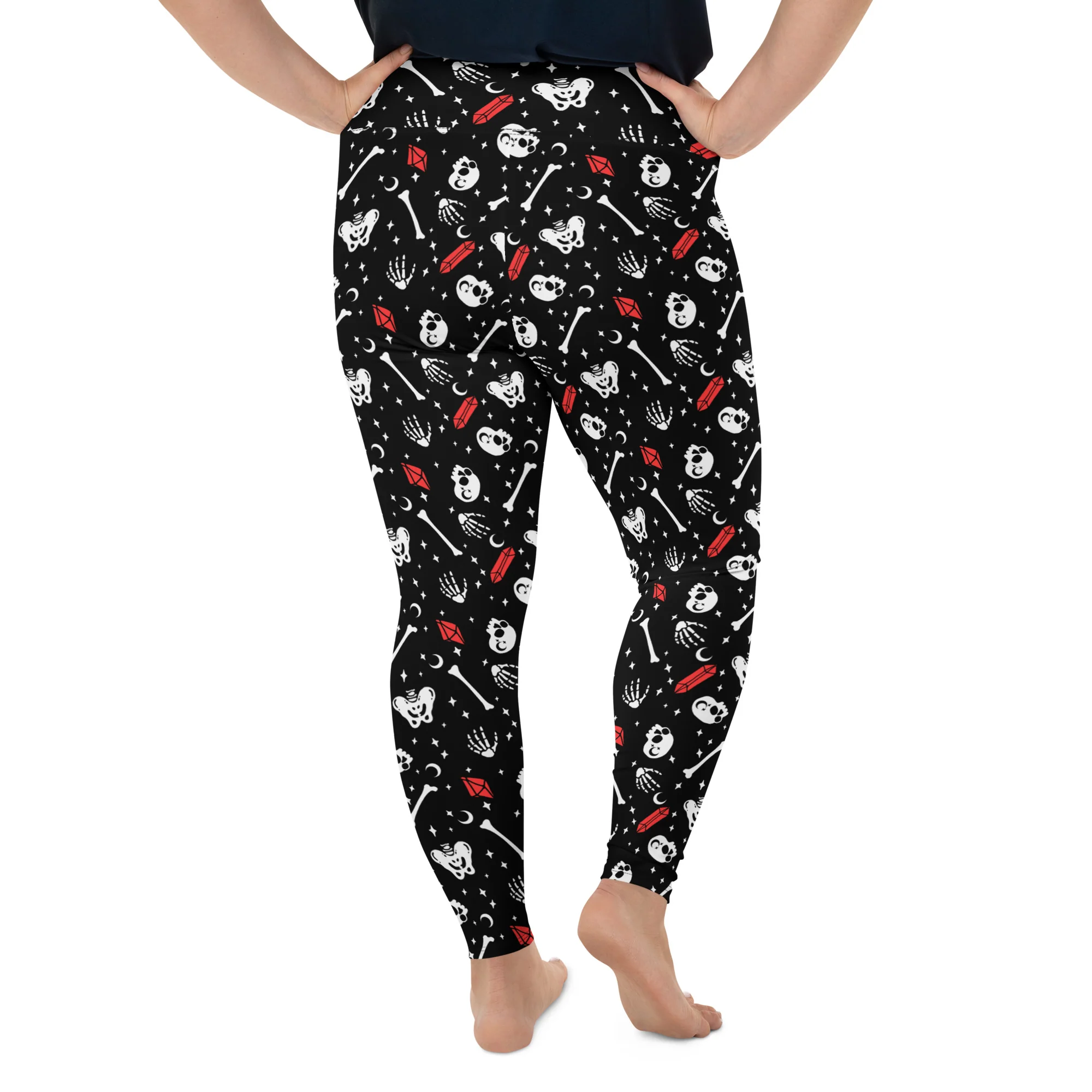 Skulls & Crystals Plus Size Leggings - Image 4