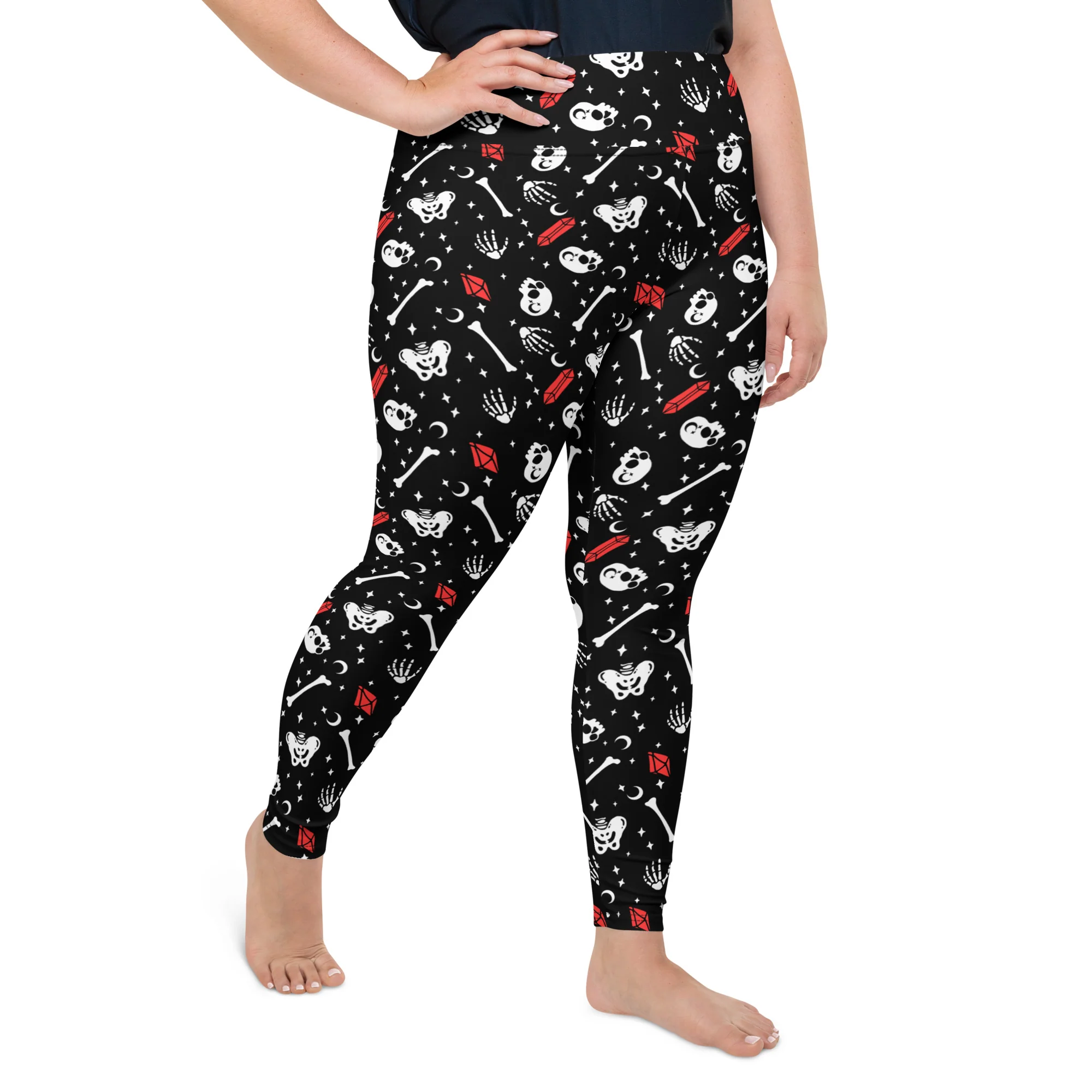 Skulls & Crystals Plus Size Leggings - Image 7