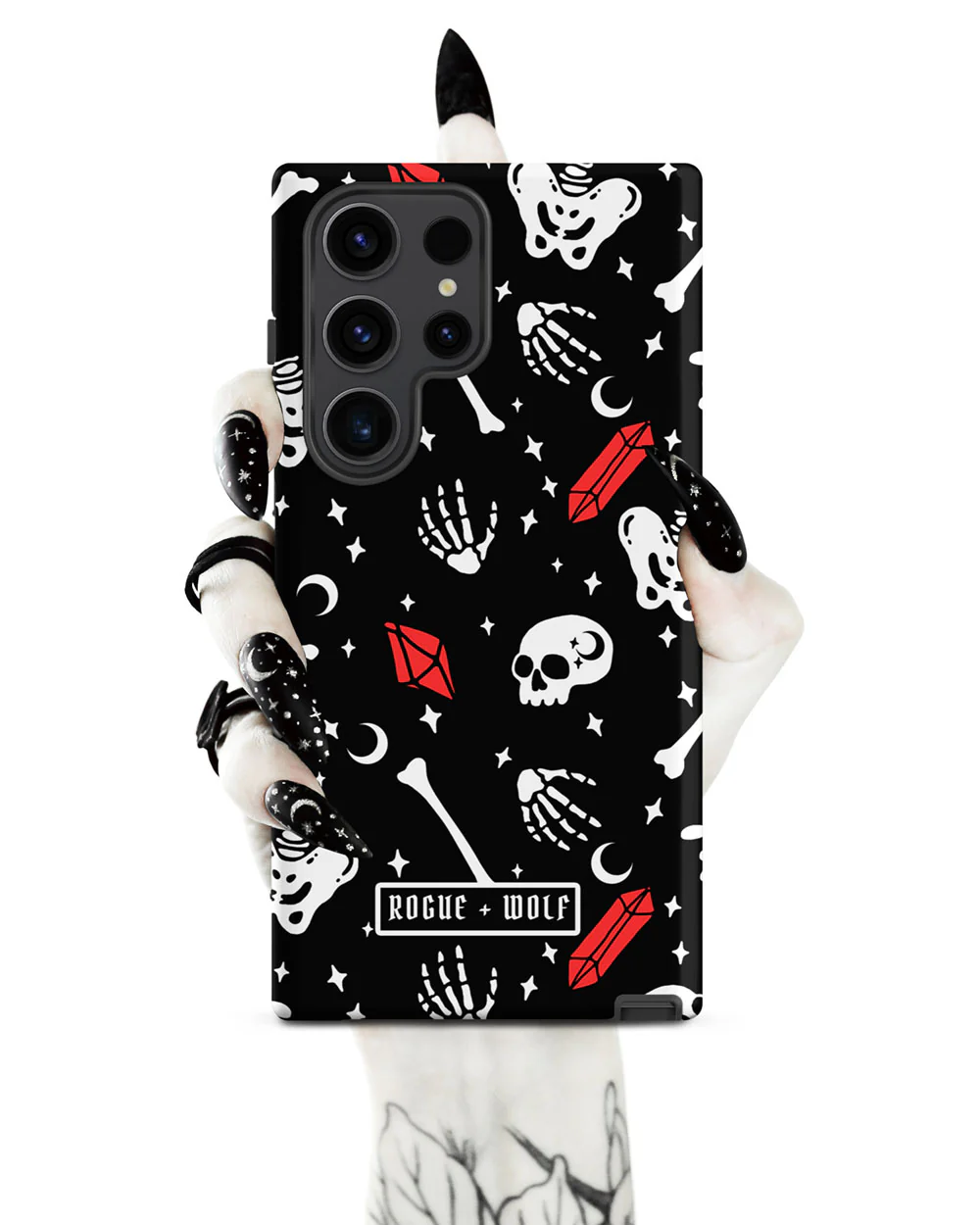 Skulls & Crystals Tough Phone Case for Samsung - Image 2