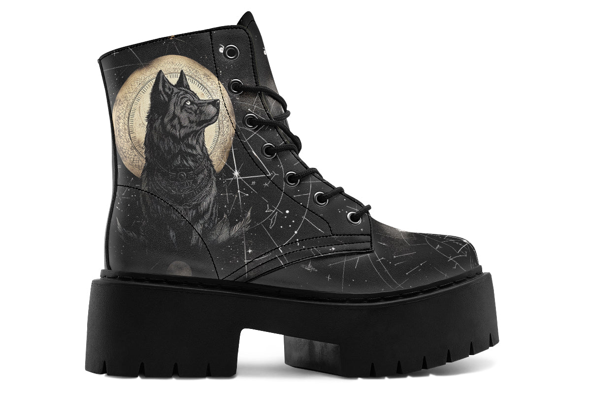 Starlit Wolf Platform Boots - Image 3