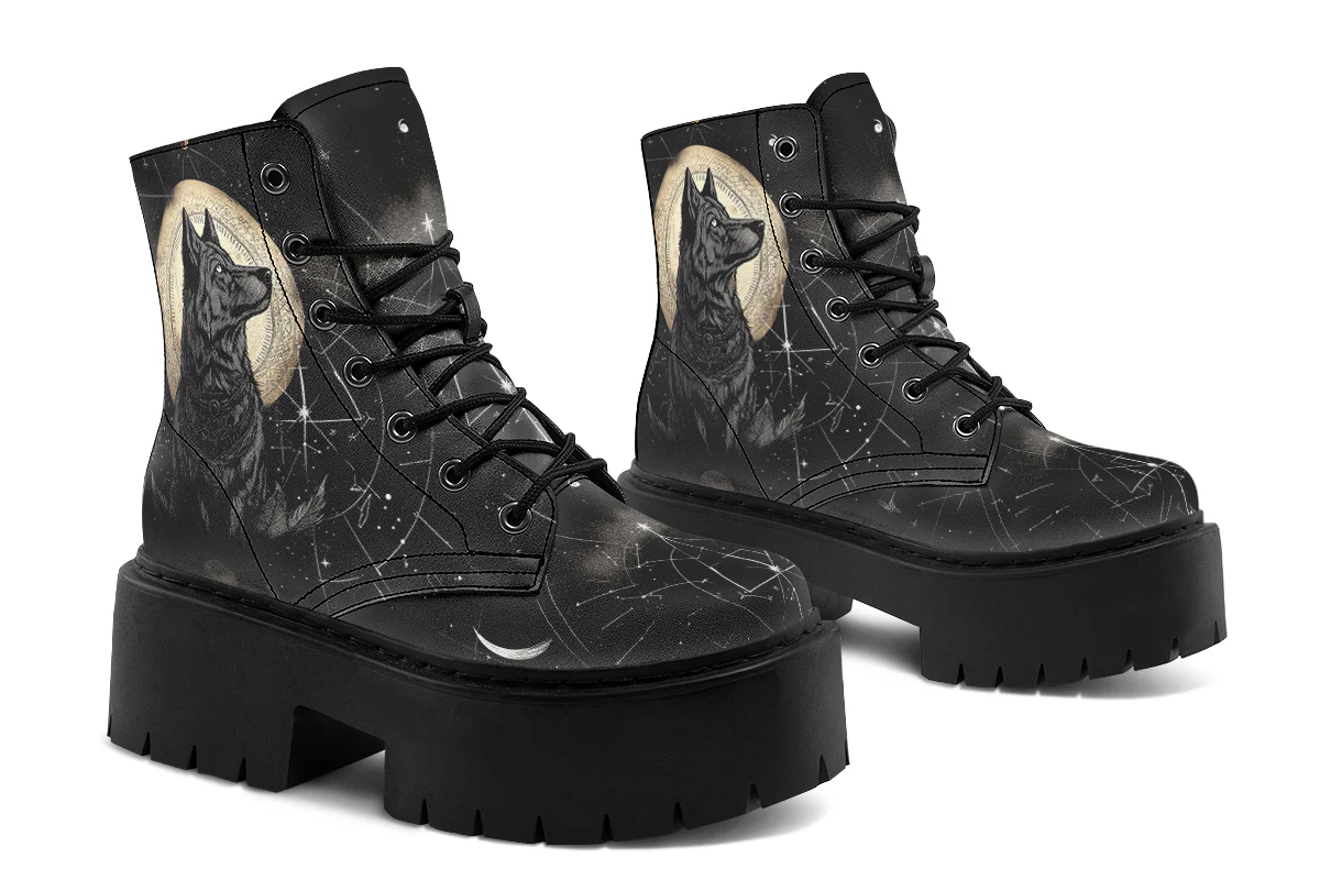 Starlit Wolf Platform Boots - Image 4