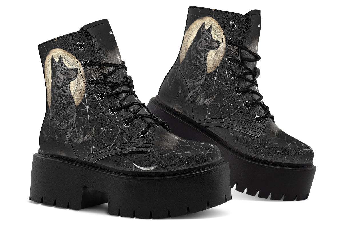 Starlit Wolf Platform Boots - Image 5