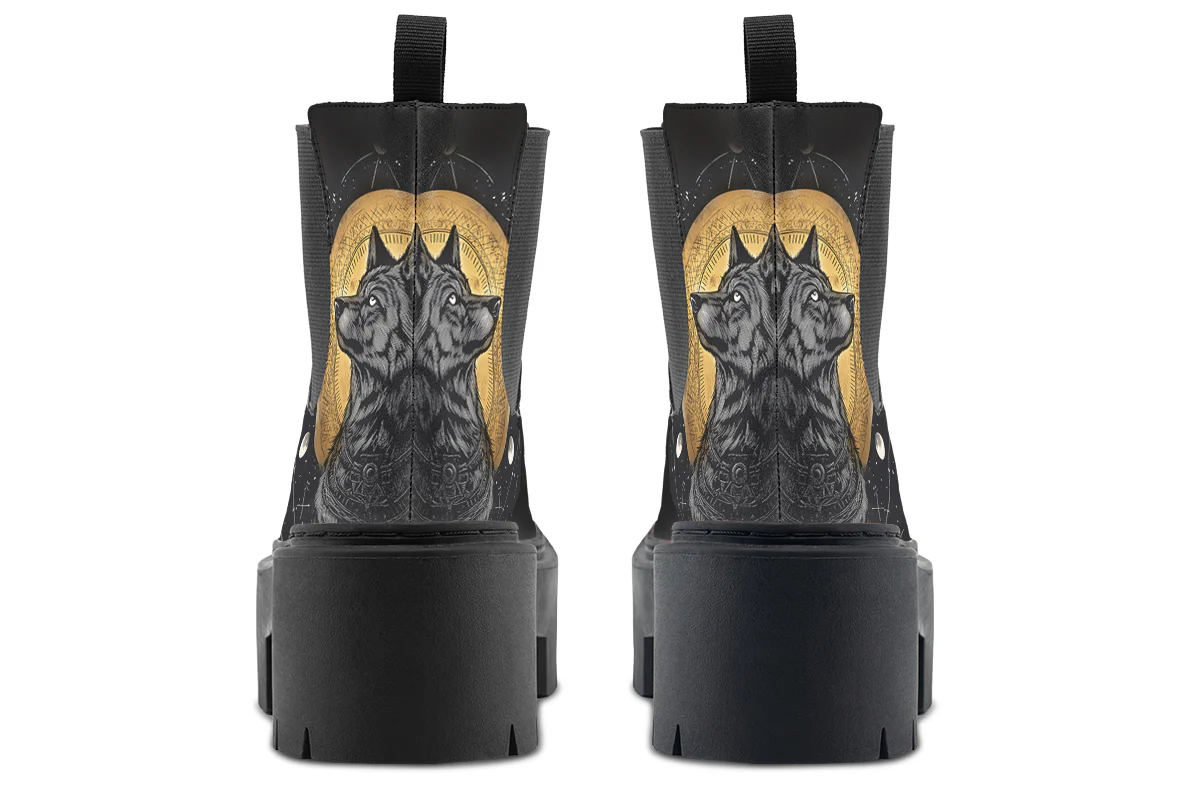 Starlit Wolf Platform Chelsea Boots - Image 6