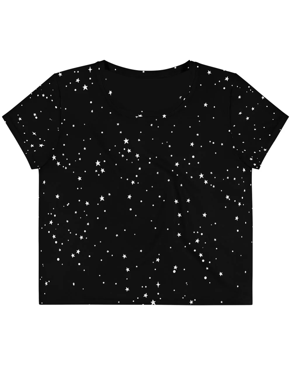 Starry Night Short Sleeve Crop Top - Image 7