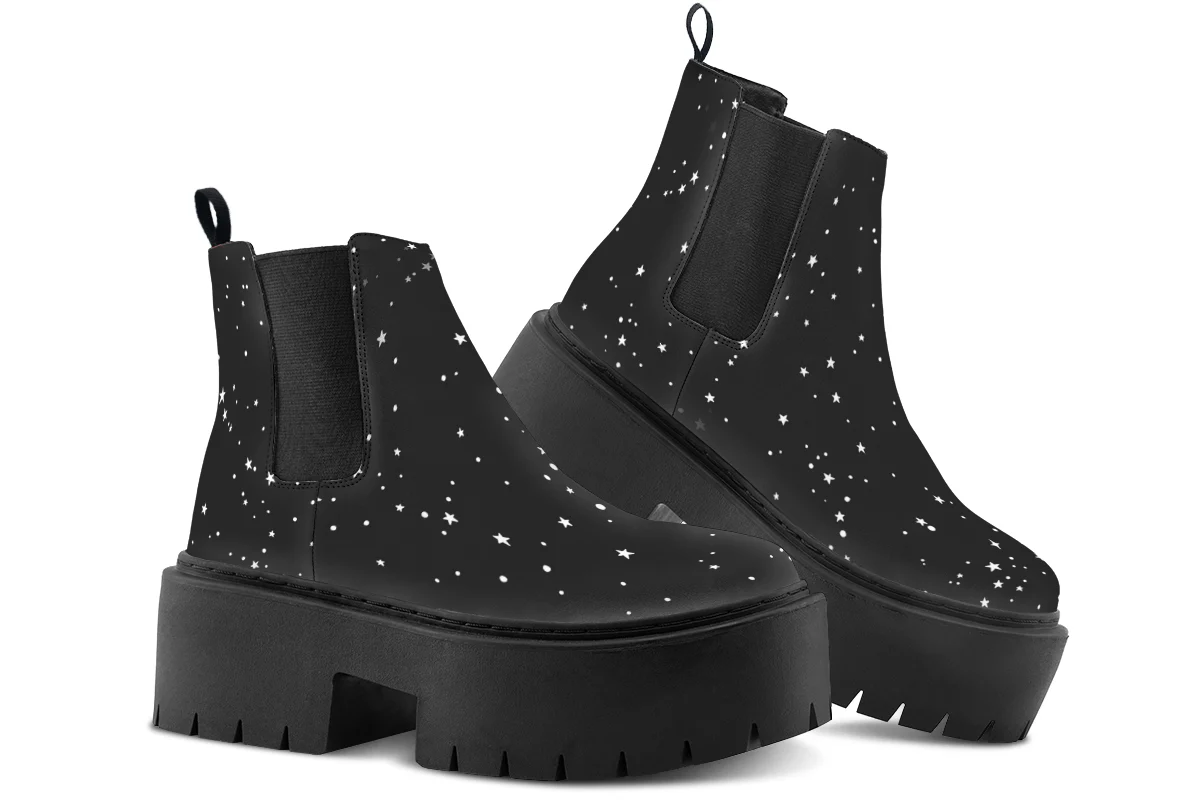 Starry Night Platform Chelsea Boots - Image 4