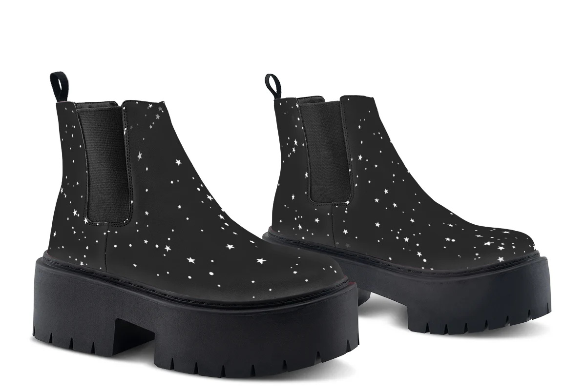 Starry Night Platform Chelsea Boots - Image 5