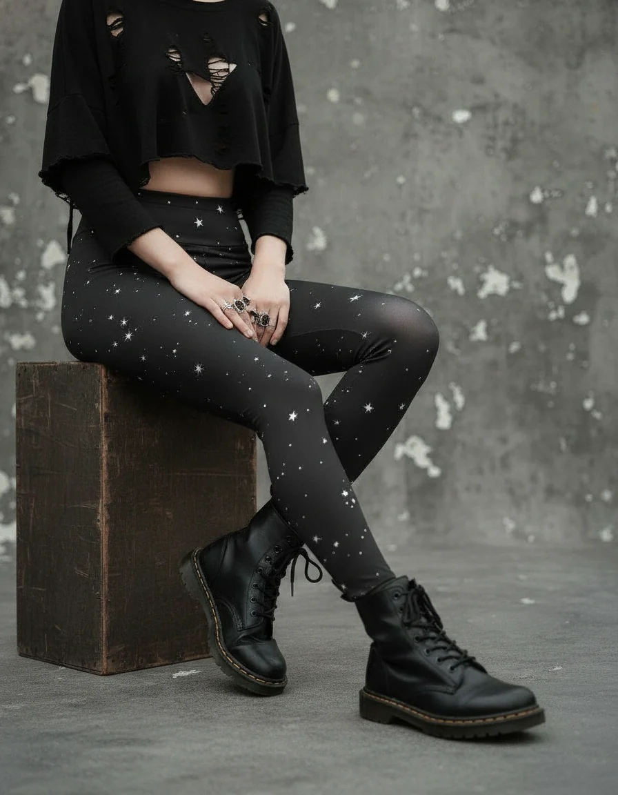 Starry Night Yoga Leggings - Image 2