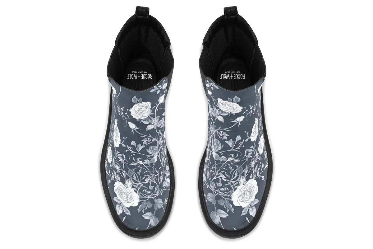 Steel Rose Romance Platform Chelsea Boots - Image 8