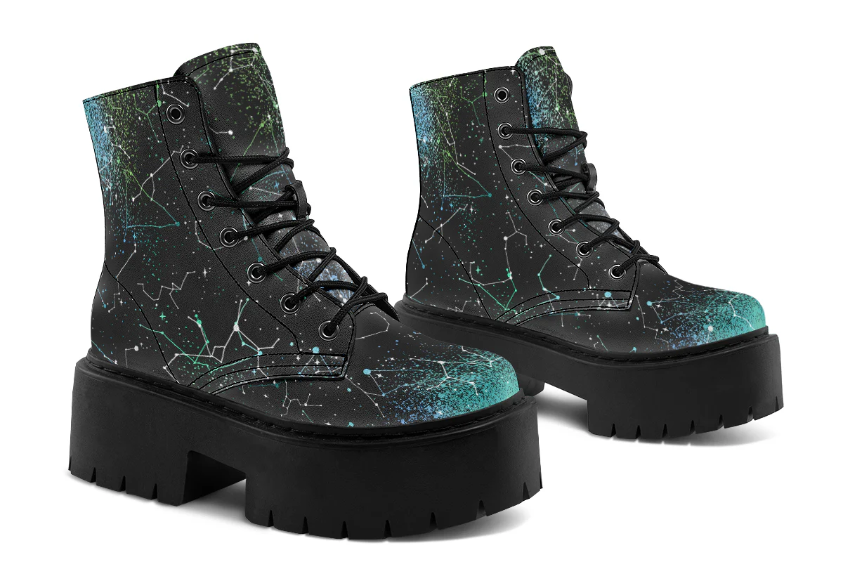 Teal Aurora Platform Boots - Image 4