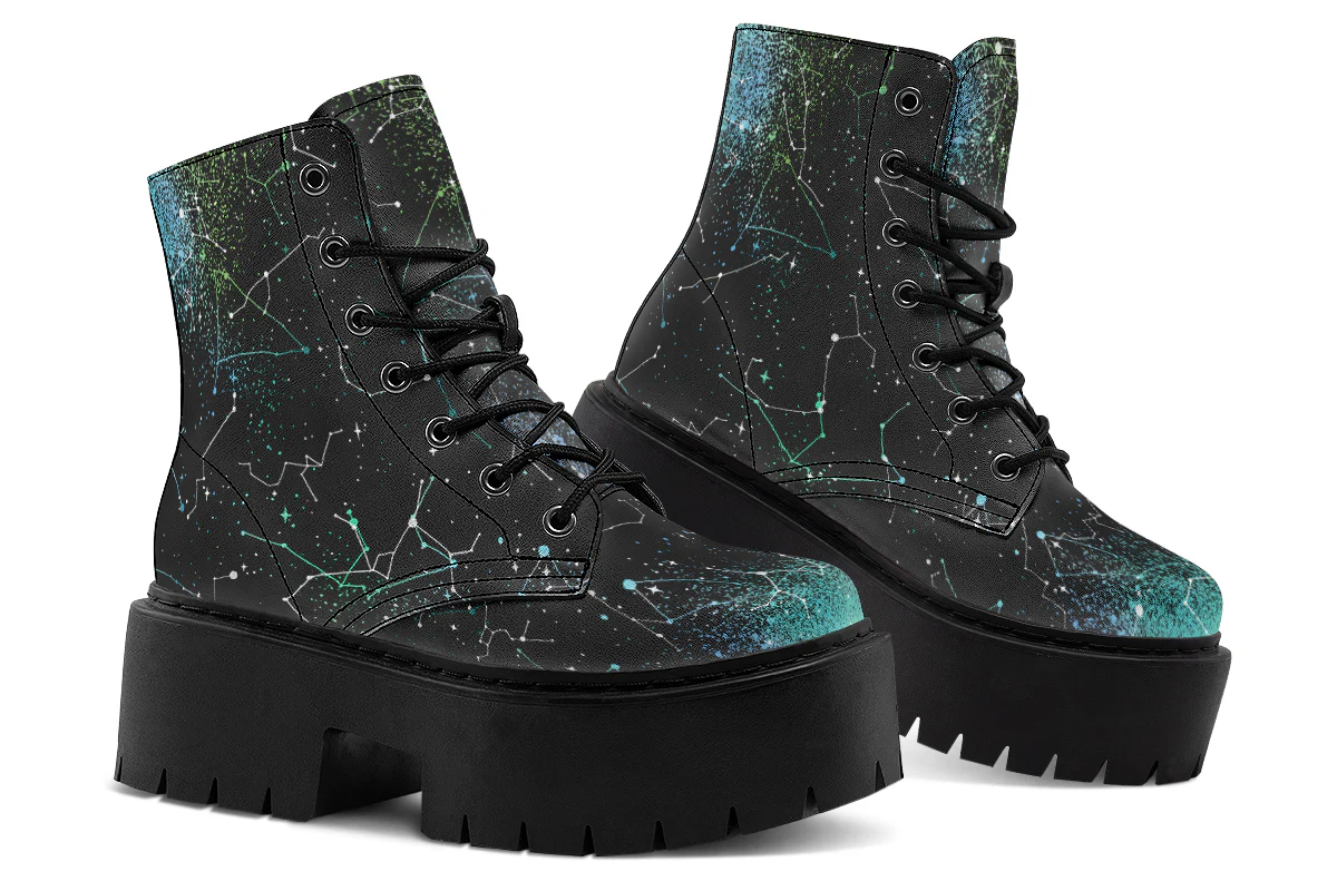 Teal Aurora Platform Boots - Image 5