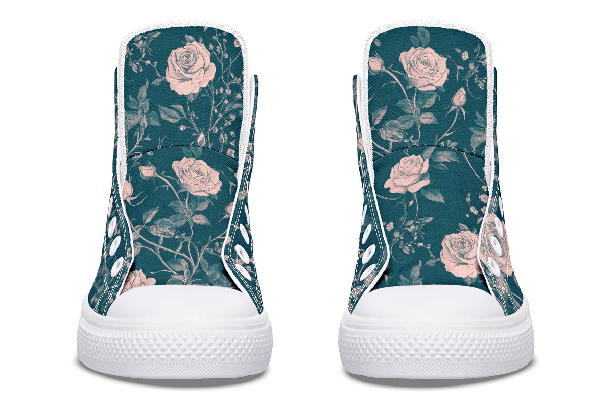 Teal Rose Romance High Tops - Image 16