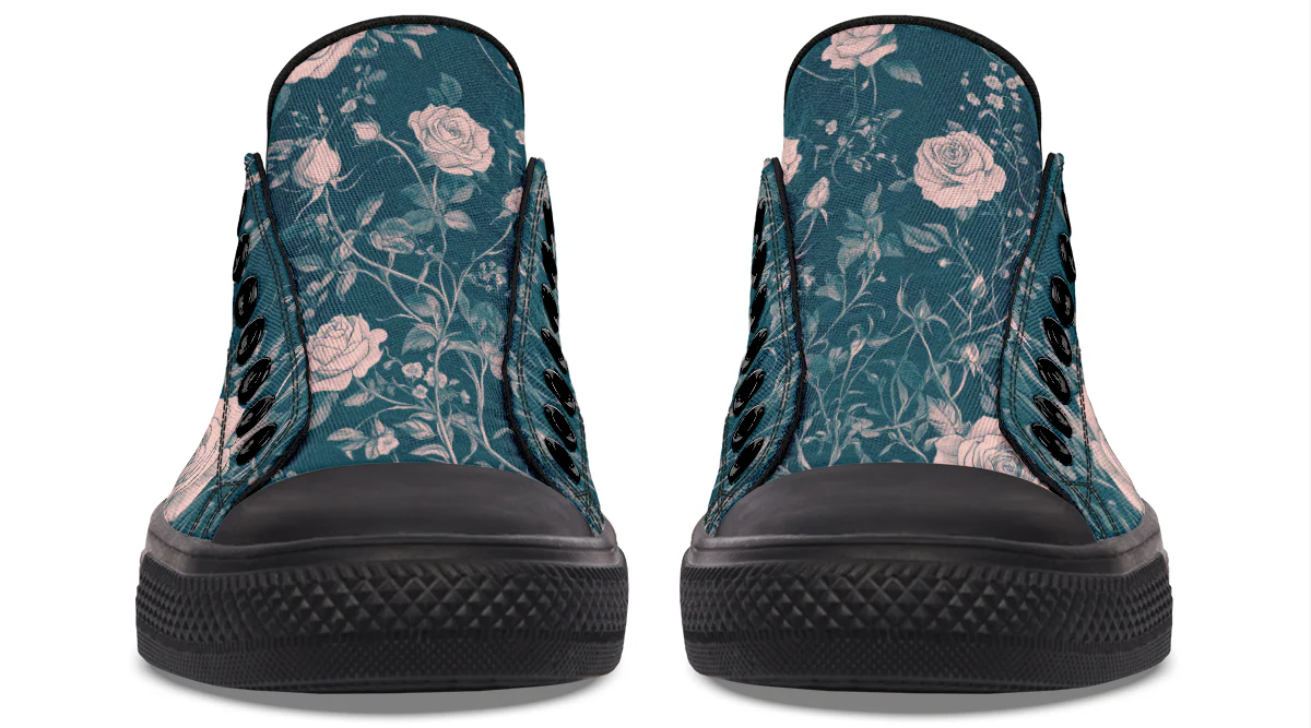 Teal Rose Romance Low Tops - Image 7
