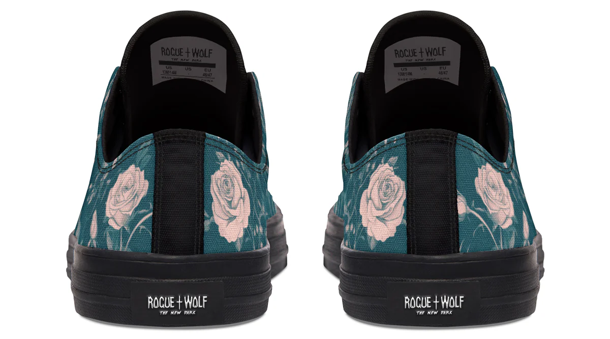 Teal Rose Romance Low Tops - Image 8