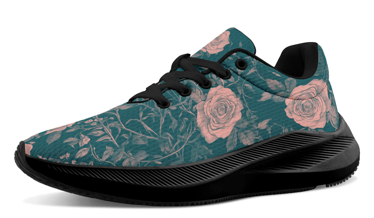 Teal Rose Romance Sneakers - Image 10
