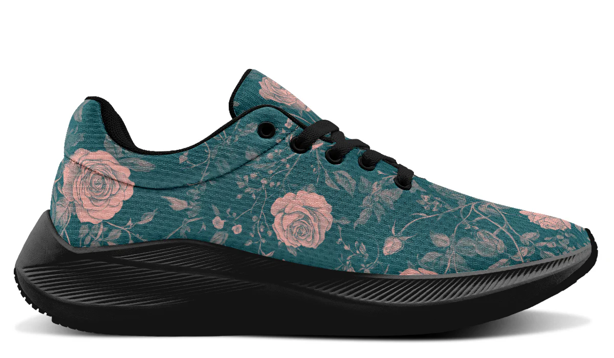 Teal Rose Romance Sneakers - Image 11