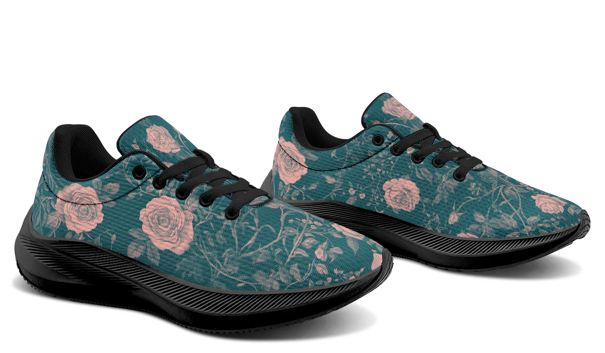 Teal Rose Romance Sneakers - Image 12