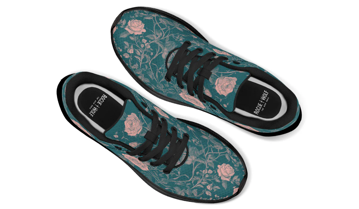 Teal Rose Romance Sneakers - Image 14