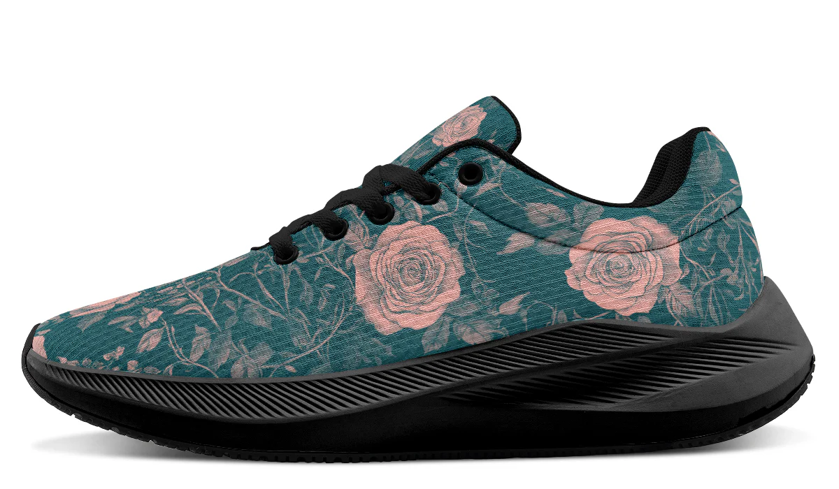 Teal Rose Romance Sneakers - Image 2