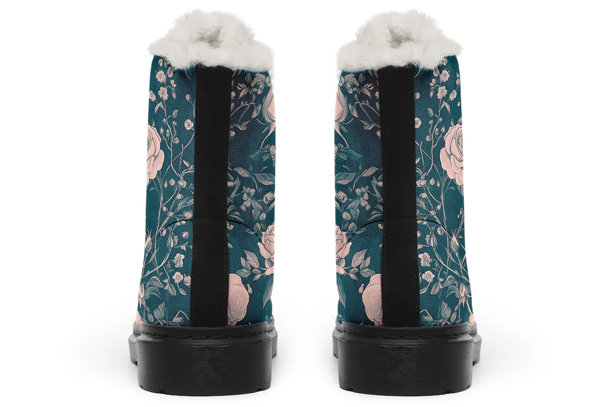 Teal Rose Romance Winter Boots - Image 4