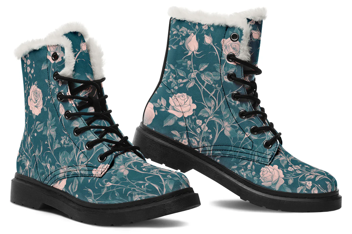 Teal Rose Romance Winter Boots - Image 5