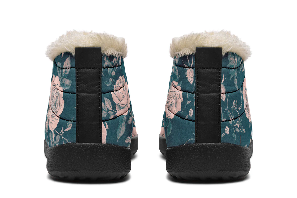 Teal Rose Romance Winter Sneakers - Image 5