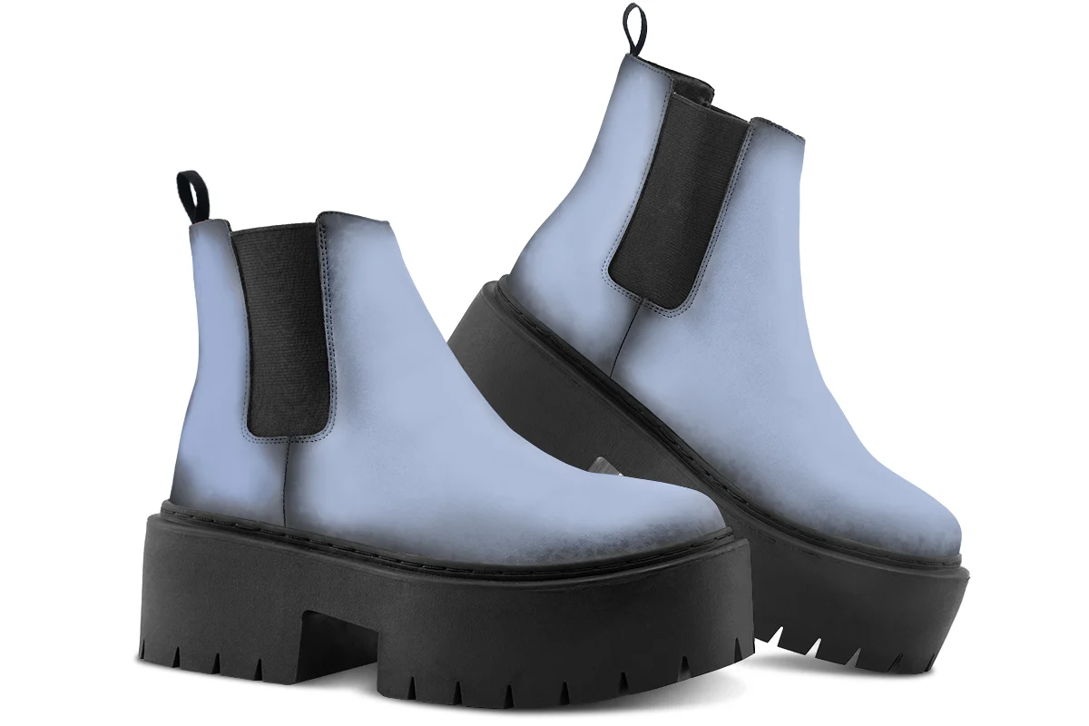 Twilight Blue Platform Chelsea Boots - Image 4