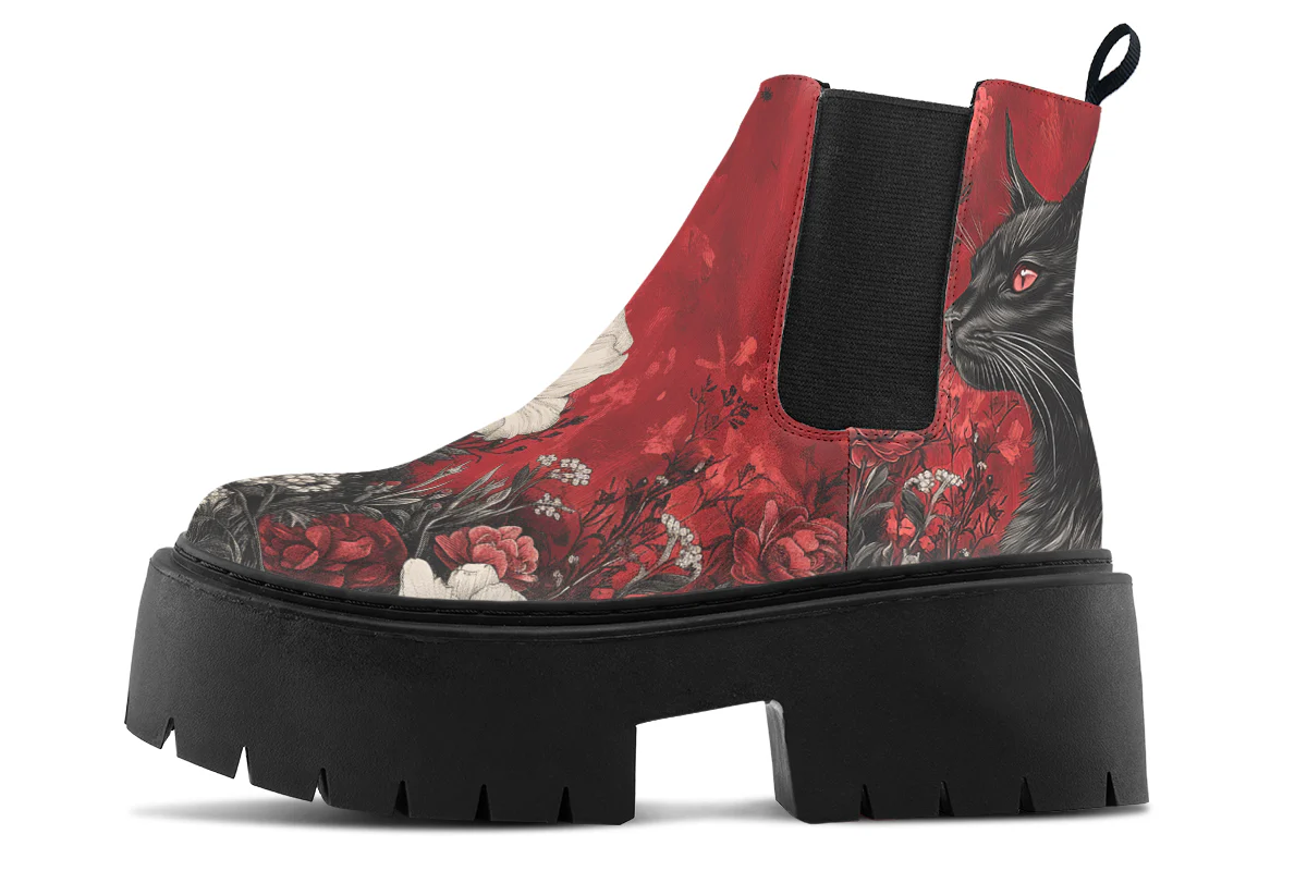 Twilight Cat Platform Chelsea Boots