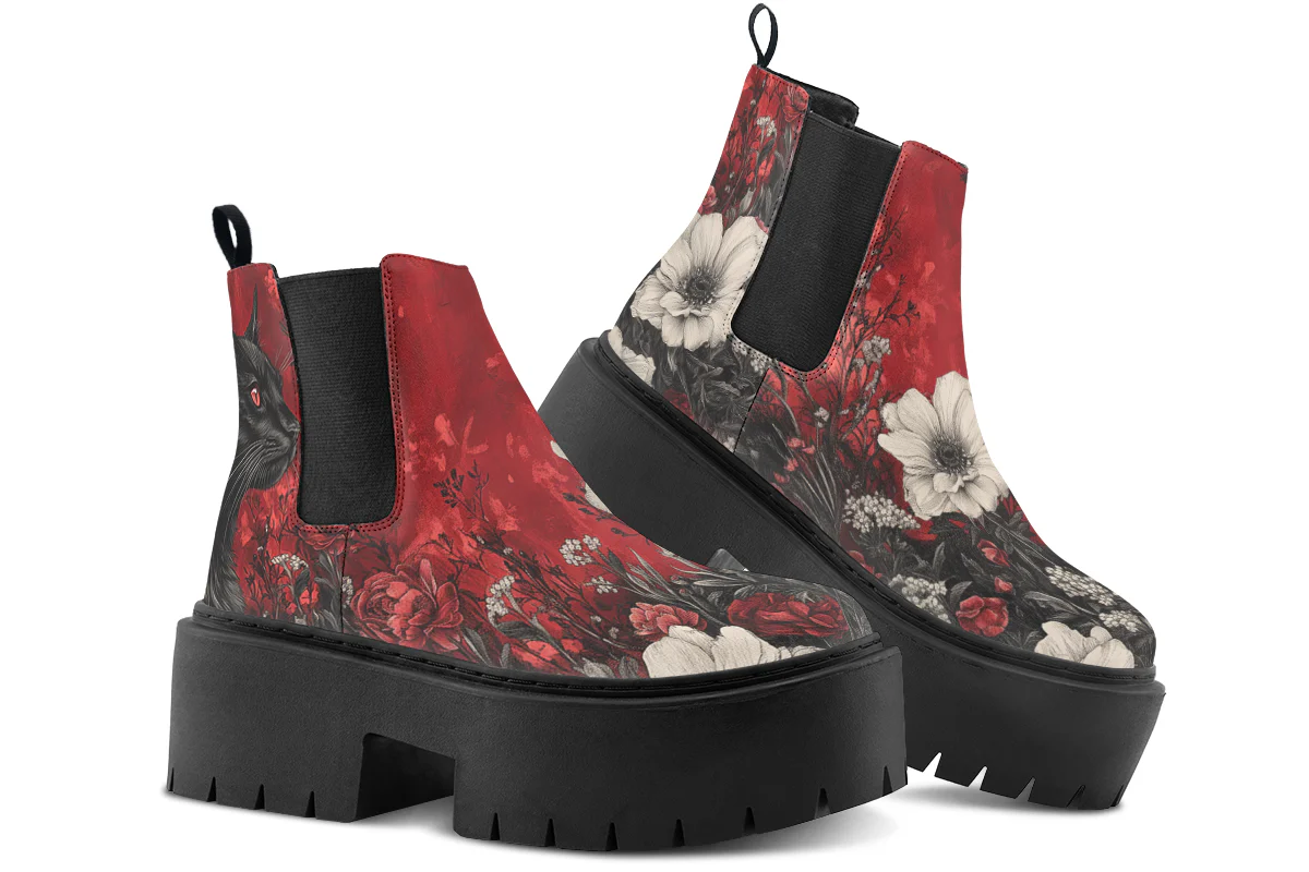 Twilight Cat Platform Chelsea Boots - Image 4