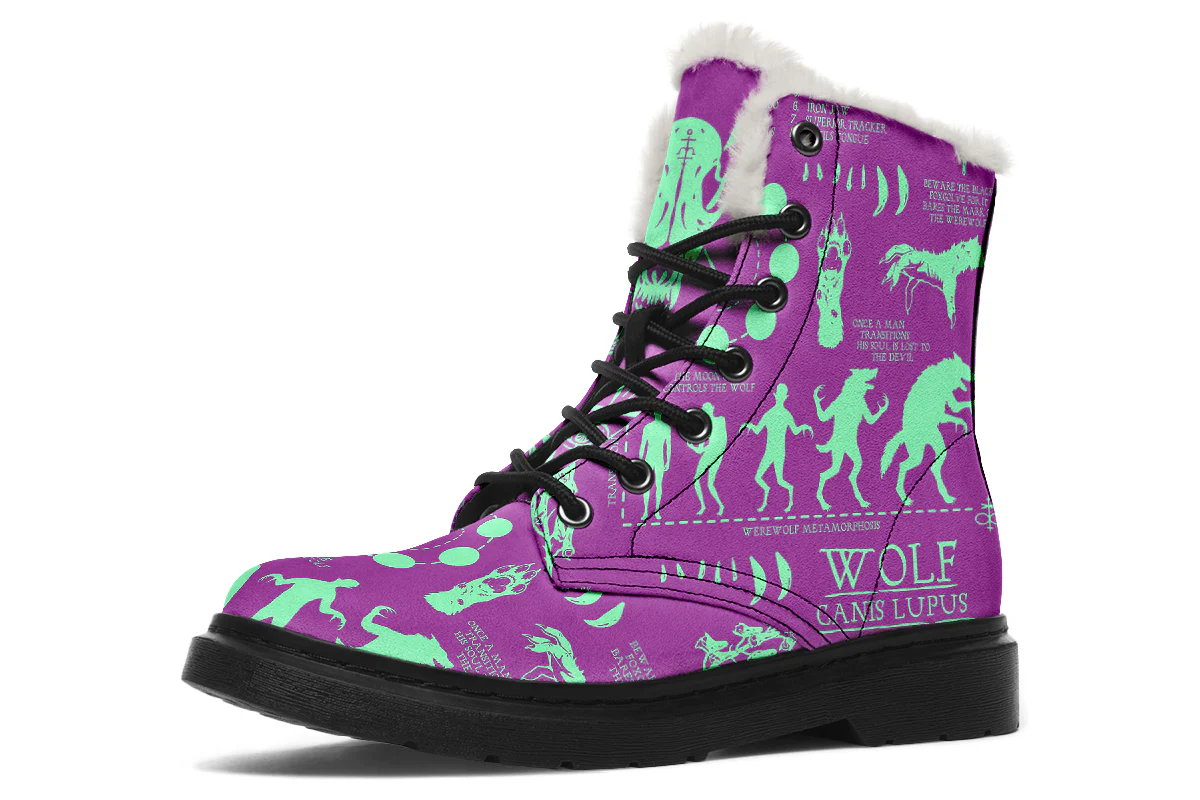 Ultraviolet Wolf Study Winter Boots