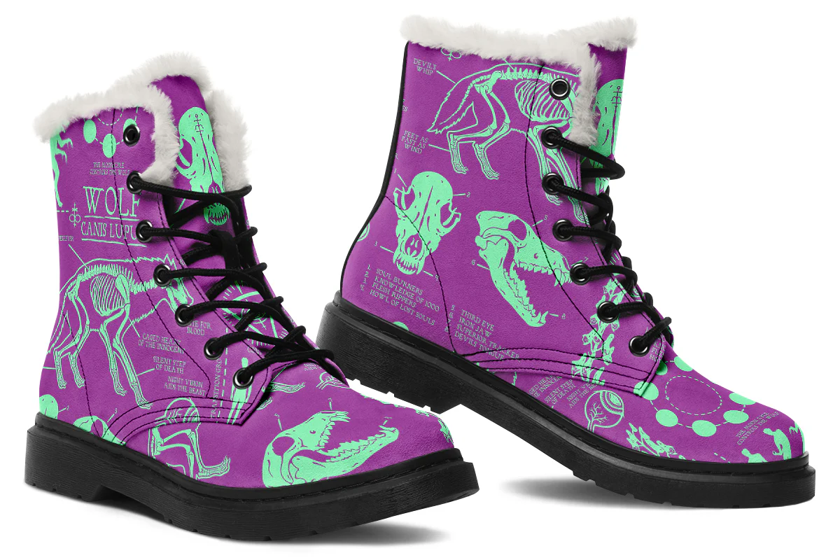 Ultraviolet Wolf Study Winter Boots - Image 5