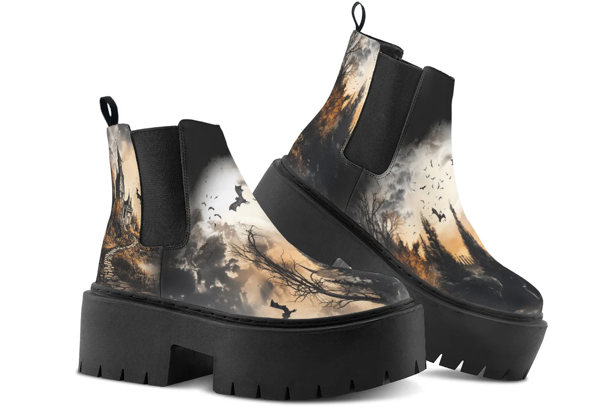 Vampire Mansion Platform Chelsea Boots - Image 4