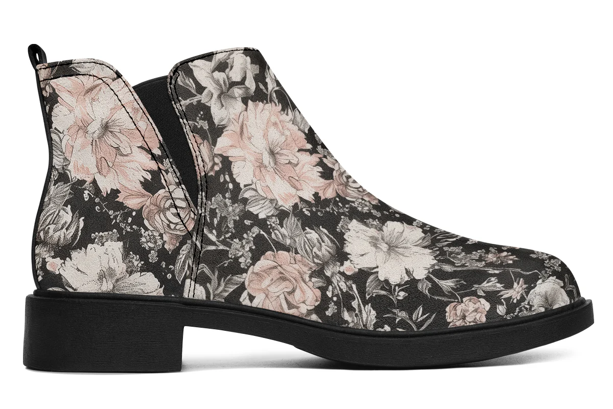 Vintage Peonies Chelsea Boots - Image 3