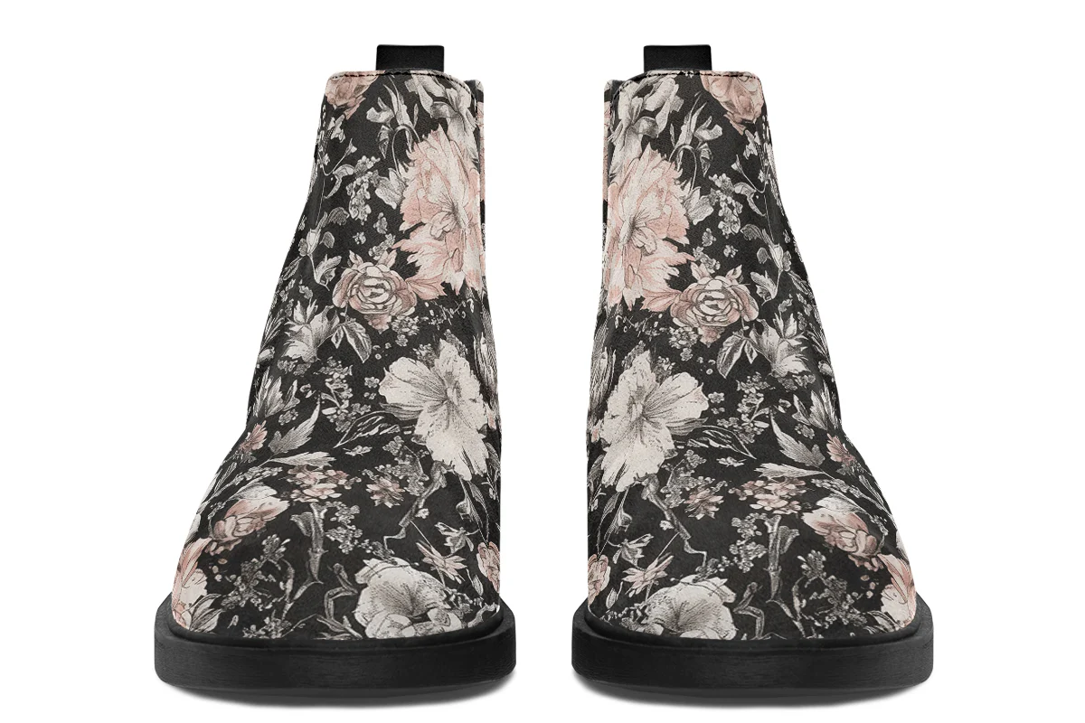 Vintage Peonies Chelsea Boots - Image 4
