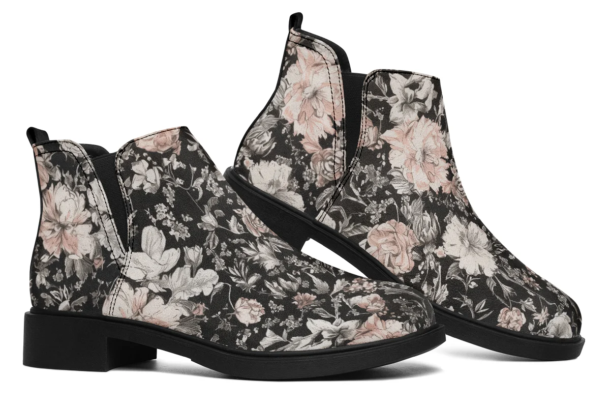 Vintage Peonies Chelsea Boots - Image 7